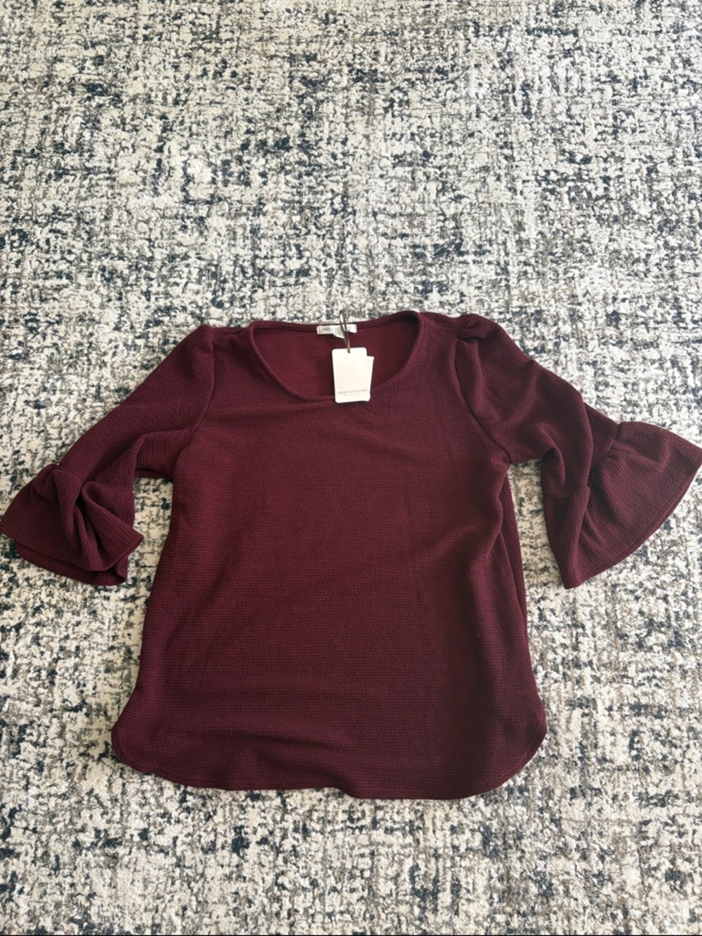 Green Envelope Deep Burgundy Blouse
